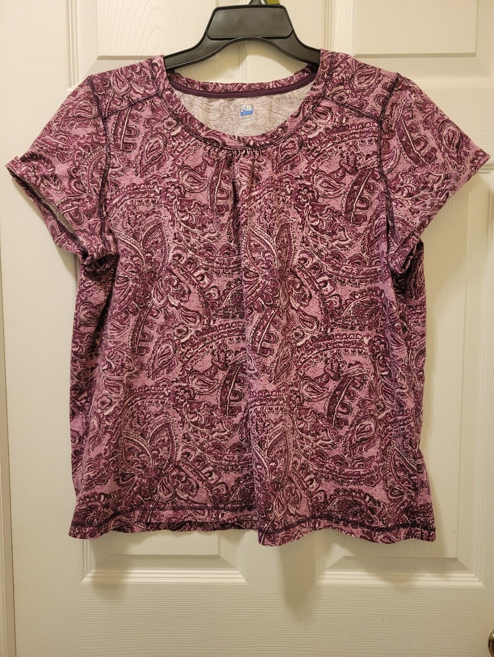 Womens Sz. 1X Short Sleeve Paisley Top